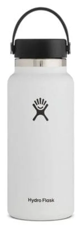 Hydro Flask Wide Mouth Bottle With Flex Cap 946 ml White