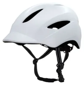 Urban Bike Helmet | USB Rechargeable Light | Matte White (L)| Certified EN1078